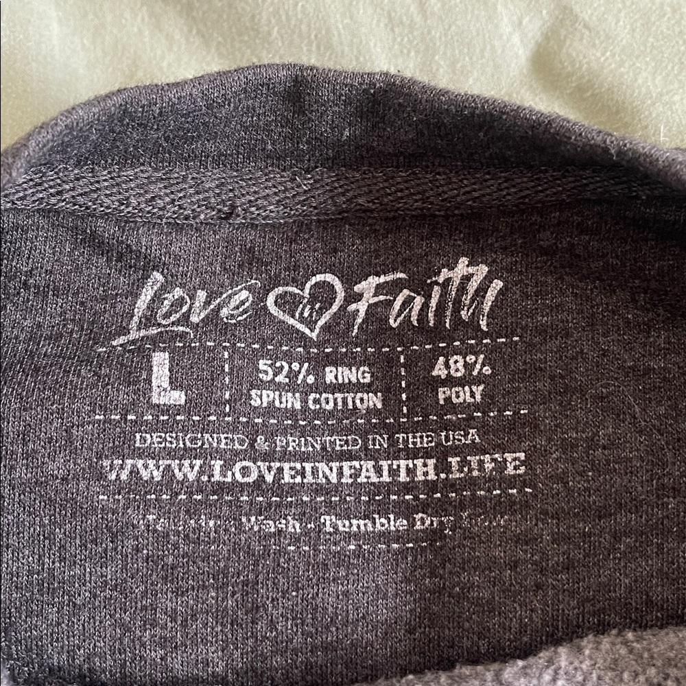 Jesus Charcoal Long Sleeve Sweatshirt - Picture 3 of 4